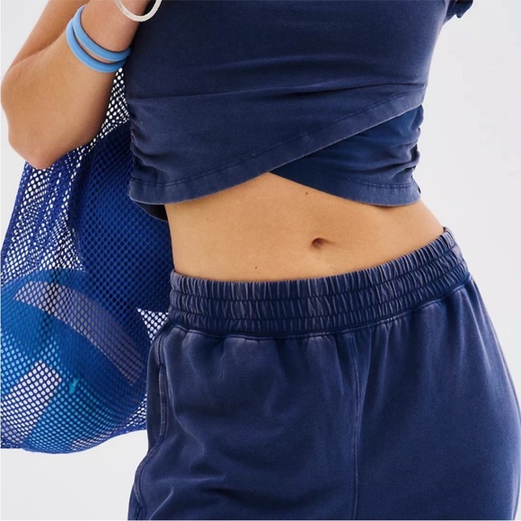 Free People Movement Hot Shot Crossover Set Navy Size M - Picture 3 of 11